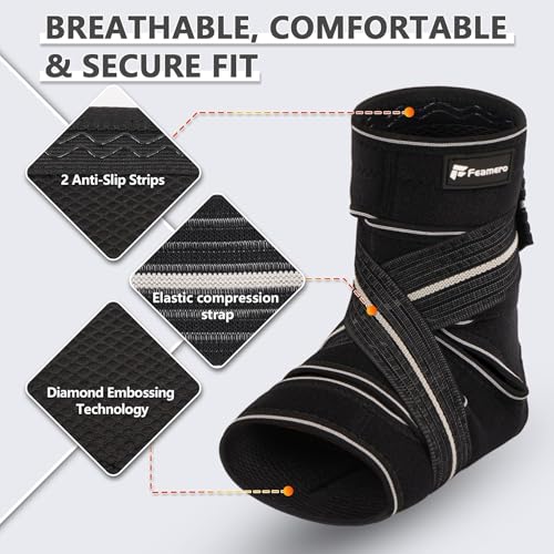 Plus Size Foot Compression Wrap with Elastic Straps for Swollen Feet & Ankles, Ankle Brace for Sprains, Lymphedema, Edema, Diabetic Care & Circulation Relief for Women and Men (XL/2XL/3XL, 2 Pcs) - size: XL/2XL/3XL, style: 2 Pcs