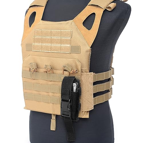Azarxis Tactical Mini Belt Pouches, Multi-Purpose Small Battery Case Compact Utility EDC Card Slot Holder Waist Bags Military Molle Pack Sundries Storage Pack - color: #03 Black - Style B
