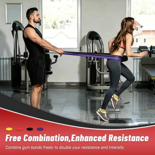 4-Level Resistance Bands for Working Out, Pull Up Assistance Bands - color: Multicolor