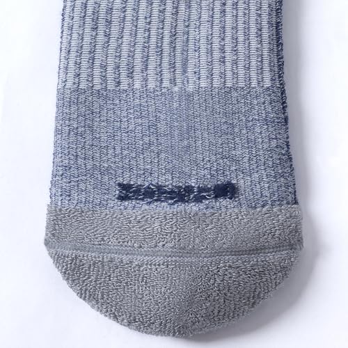 LEVSOX Thicker Bamboo Viscose Compression Socks 20-30 mmHg Cushioned - color: Purple&grey, size: Medium