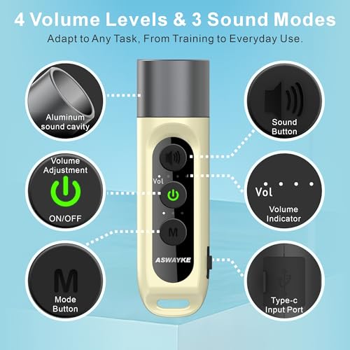 Electronic Whistle Highest IPX5 Maximum Sound 125db Battery 1000mAh Blue for Coaches Teacher, Sports Whistle - color: Tan