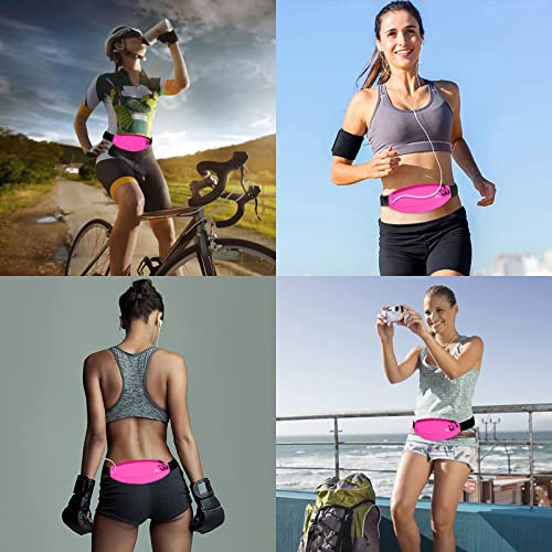 Running Fanny Pack Whole Bag Reflective, Running belt for Women &Men,Sweatproof Phone Holder Workout, Running Waist Pack(rose) - color: rose