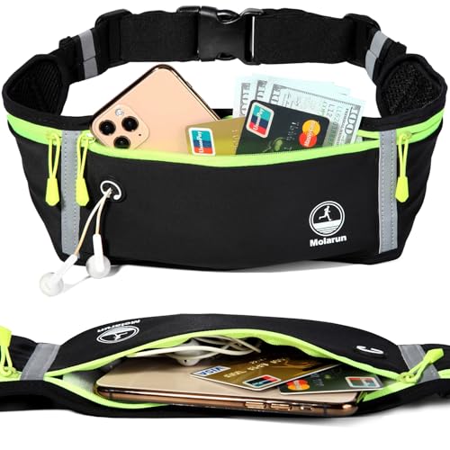 Running Belt Slim Fanny Pack Jogging Pouch Phone Holder Waist Pack - Black - color: Black