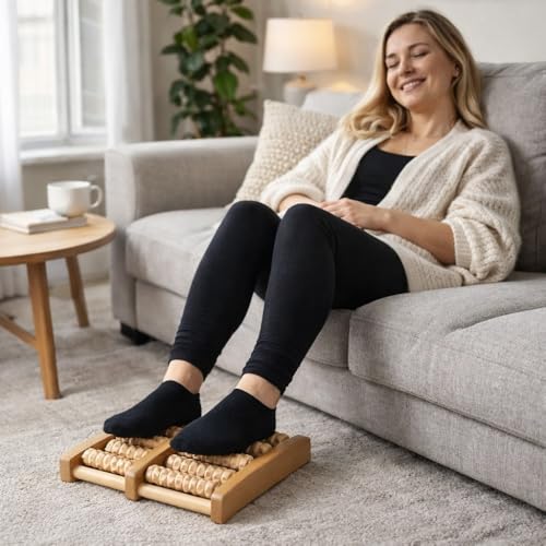 Foot Massager for Plantar Fasciitis Relief, Neuropathy, Feets Pain Roller, Relaxing Gift for Mom and Grandmother