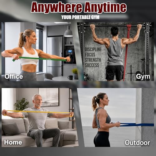 5-Level Resistance Bands for Working Out, Pull Up Assistance Bands