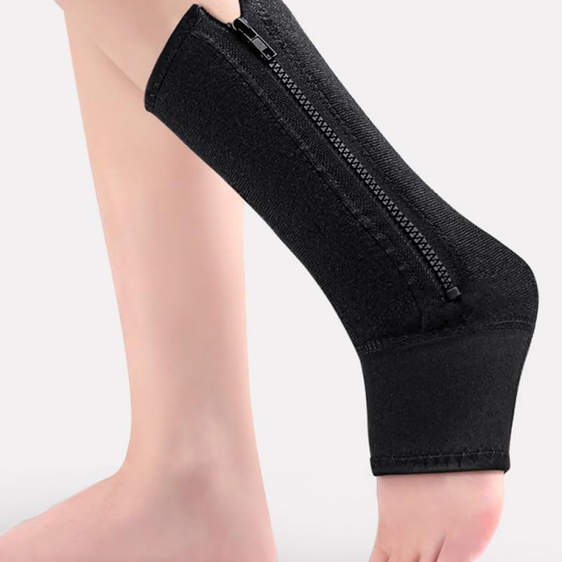 FRCOLOR Ankle Support 2 X Ankle Supports Black Zipper Design Sports Use