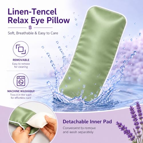 Flaxseed Lavender Eye Mask (Green) - color: Green