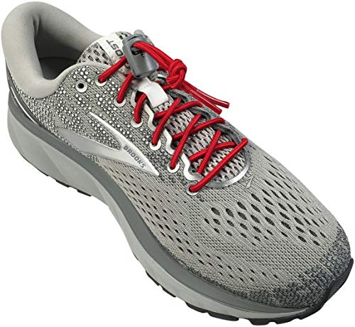 IBUNGEE LACES (Elastic No Tie Shoelaces (Made in the USA) - color: Red, size: 22-inch