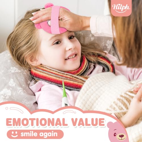 Hilph Kids Ice Packs, 3 Cute Animal Ice Packs with Cover & Handheld Straps - style: E-Fox&Hippo&Bear