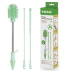 Haakaa Food-Grade Silicone Cleaning Brush Kit 3-Piece (Kit-Lime) - color: Kit-lime