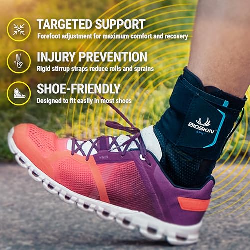 BioSkin No-Lace Ankle Brace for Sprained Ankle & Pickleball APX - size: Large