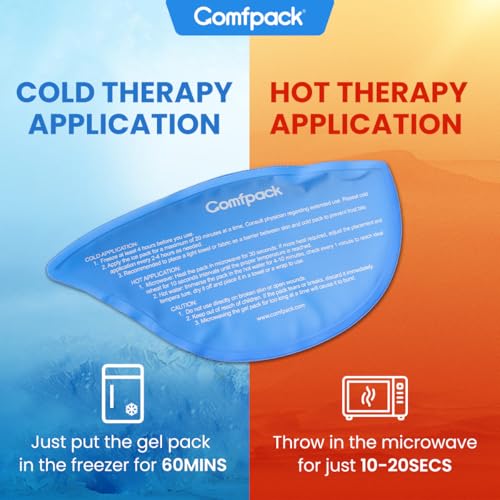 Comfpack Face Ice Pack Wrap for TMJ Relief with 4 Reusable Gel Packs - color: Blue