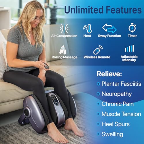 Miko Shiatsu Foot Massager with Heat and Deep Kneading - color: Charcoal-grey