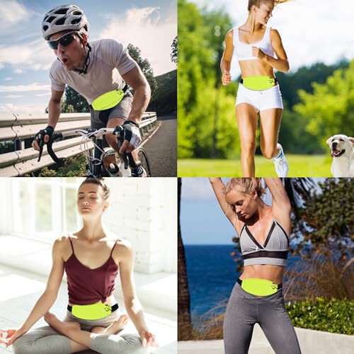 Running Fanny Pack Whole Bag Reflective, Running belt for Women &Men,Sweatproof Phone Holder Workout, Running Waist Pack(yellow) - color: yellow