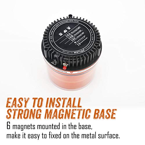 Amber Wireless Rotating Beacon Amber Battery Led Strobe Warning Light - color: Amber