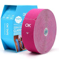 OK TAPE Kinesiology Tape 100 PCS Precut Elastic Strips Bulk 2inx10in/PCS - color: Pink, size: 100 PCS