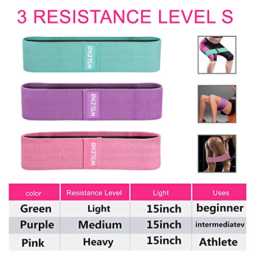 8 Pcs Resistance Bands Set Workout Bands for Leg and Butt, Fabric Non Slip Training Exercise Band with 2 Legs Ankle Straps Door Anchor for Men Women Home Fitness Gym Yoga Squat Glute