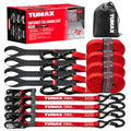 4Pcs Ratchet Tie Down Straps: 15FT 2200lb for Truck, Motorcycle & Cargo - size: 2200lbs-Red