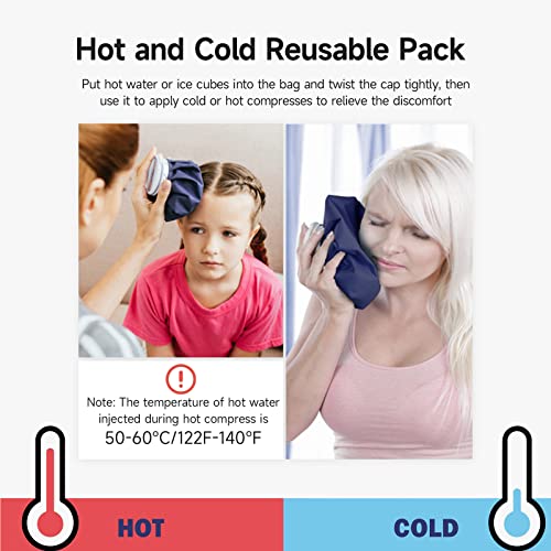 BICAREE Ice Packs for Injuries Reusable, Ice Cold Pack, Ice Bags Hot Water Bag for Hot & Cold Therapy & Pain Relief, 3 Sizes (6"/9"/11"), Ice Bag - size: 3 set