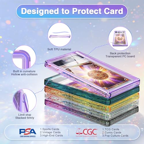 For PSA Graded Card Slab Protector Case Purple - color: Purple