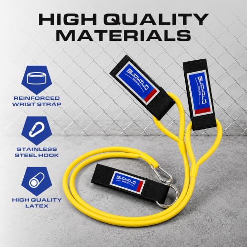 Bucwild Sports Baseball Resistance Bands - Pitching Bands for Youth & Adult - color: Yellow Bands (Adult)