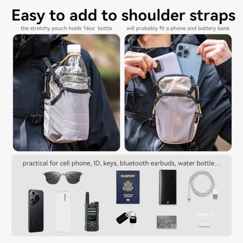 HIKEMAN Backpack Shoulder Strap Pouch - Smartphone Strap Pack,Waterproof Backpack Strap Pocket Attachment Bag for Hikers,Small Crossbody Bag Waist Pack for Sports Hiking Camping (Army Green) - color: Army Green