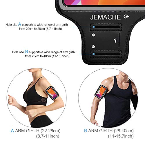 Running Armband for iPhone 17/16/15/14/13 Pro Max, Plus, Air‌ (Dark) - color: Dark Black
