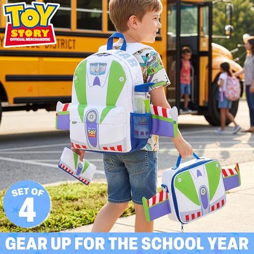 Get Trend Disney Toy Story Buzz Lightyear Boys Backpack, 4 Piece Set - color: Multi Buzz