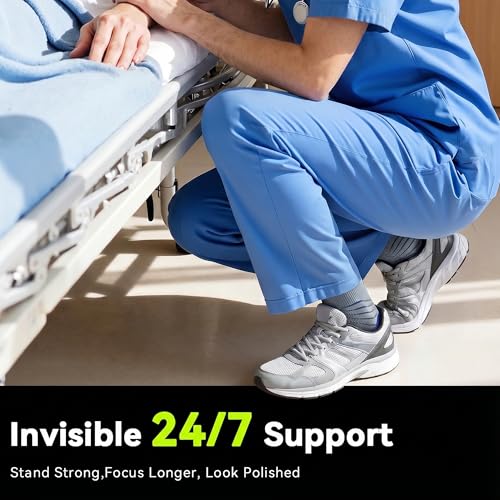 Ankle Compression Support Socks Men,15-20 mmhg,Size 10-13,3 Pairs - color: 3 White, size: Large