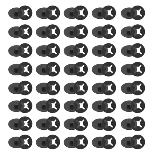 PATIKIL Running Bib Race Clips, 40 Pcs Race Fastener Race Number Buckle Fixing System Marathon Number Buckles Fasteners Holders for Runners Field, Black - color: Black