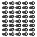 PATIKIL Running Bib Race Clips, 40 Pcs Race Fastener Race Number Buckle Fixing System Marathon Number Buckles Fasteners Holders for Runners Field, Black - color: Black