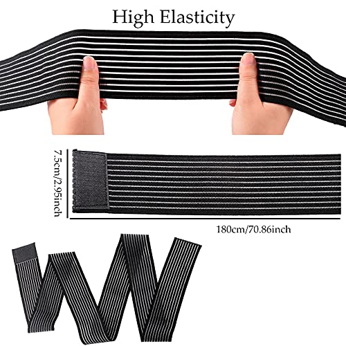 Syhood 4 Pieces Compression Leg Wraps Bandage Adjustable Ankle,71 Inches - size: 71 inches
