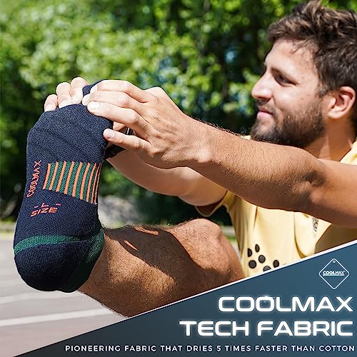 Rahhint Running Ankle socks Coolmax Moisture Wicking & Breathable Cushioned - color: Green, size: Small