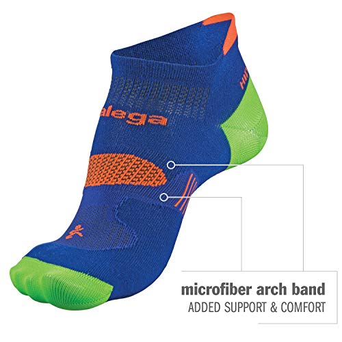 Balega Unisex Adult Hidden Dry Moisture Wicking Performance No Show Athletic Running Socks (1 Pair) - color: White Gradiant, size: Small
