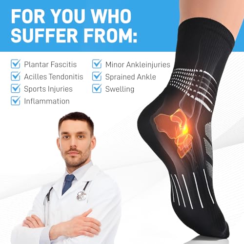 IRAMY Compression Ankle Support Crew Socks Men Women Wicking Plantar Fasciitis Relief Running Hiking Socks 3 Pairs - color: Pink+purple+light Blue-3 Packs, size: X-Large