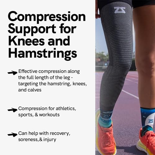 Zensah Full Length Long Leg Compression Sleeve - color: Heather Grey, size: X-Large