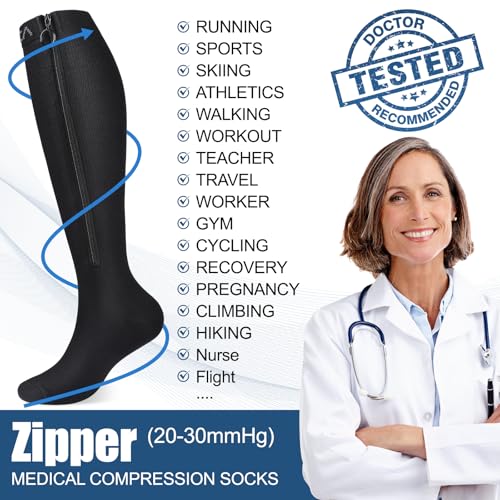 NEENCA Professional Compression Socks for Women Men Circulation, 20-30 mmHg - size: Small-Medium