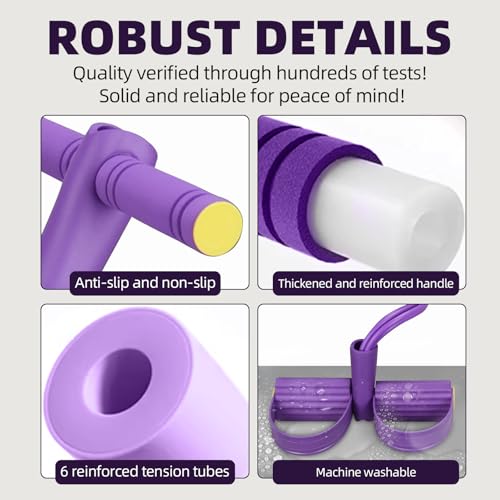 Resistance Band with Foot Pedal, Elastic Pull Rope for Sitting Row, Yoga, Stretching, Waist Training - color: Blue