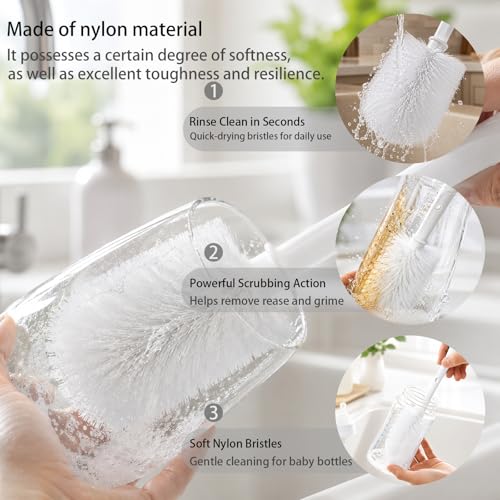 bottle brush set,Used for cleaning Straw, bottle cap and bottle