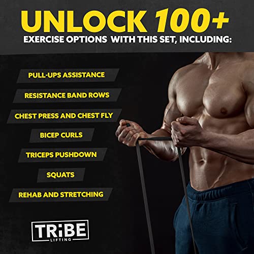 Long Resistance Bands Set, 5 Pull Up Assistance Bands for Working Out - color: Black 2