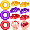 FitBeast Grip Strength Trainer, Finger Exerciser, Forearm Strengthener 9-Piece Kit, Hand Grip Strengthener Targeted Strength, Relief & Recovery - color: Red