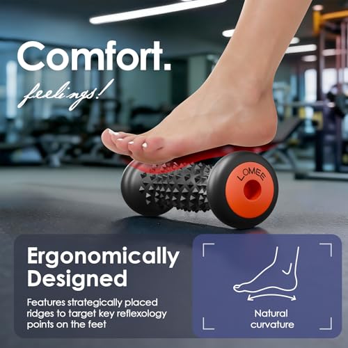 Foot Roller Massager for Plantar Fasciitis, Foot Arch and Heel Pain Relief - color: Black