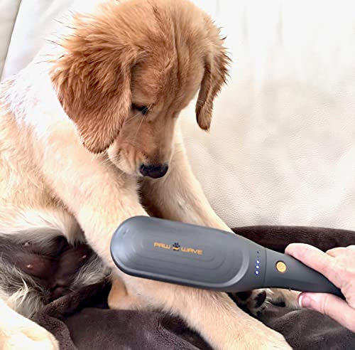 PAW WAVE Buzz Therapeutic Brush Vibration Pet Massager for Dogs and Cats Designed to Help Soothe Tension, Increase Circulation and Relieve Tight Muscles