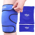 Hilph Knee Ice Pack Wrap, Adjustable Knee Brace with 2 Gel Ice Packs, Blue - color: Blue