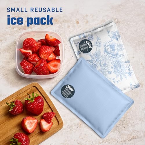 Fit & Fresh Cool Coolers Soft Ice Packs for Lunch Bags & Coolers, 2pk - color: Blue Floral (2 Pack)