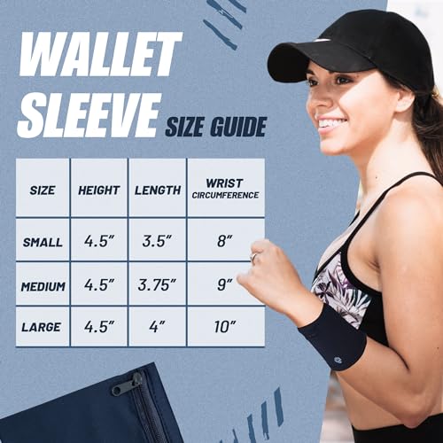 Wallet Sleeve, Wallet Wristband - Anti-Pickpocket -RFID Anti-theft - Lightweight -Perfect for Travel, Running, Hiking,3 Pack - size: Small