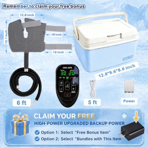 Cold Therapy Machine, Cold Therapy for Knee Replacement, Ice Machine for Knee After Surgery, Temperature Display,Cryotherapy Systems Suitable for Home use,(9 QT) - size: 9 QT