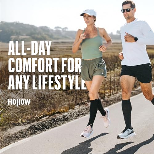 HOLLOW Alpaca Compression Socks for Women & Men, 15-20 mmHg, Made in USA - color: Grey, size: X-Large