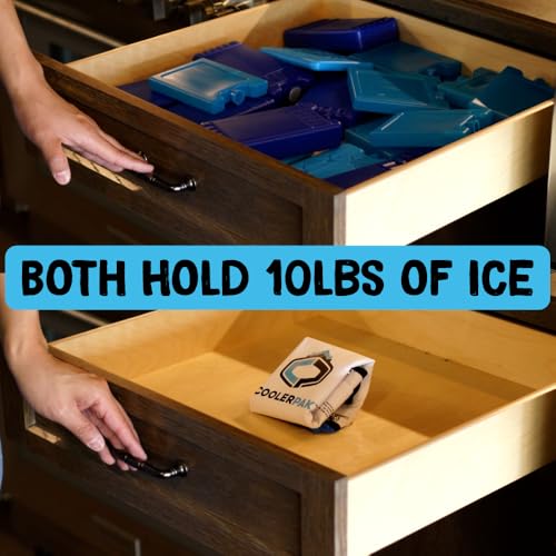 Refillable & Reusable Ice Packs for Coolers – Stays Cold for Days – Non-Toxic & Leakproof, Suitable for Potable Drinking Water – Built Tough, Rolls Up for Easy Storage - size: 10 lb