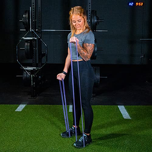 Serious Steel Fitness 32" Resistance Training Bands (Portable Exercise Band System Training Bands- Great for Individuals Under 5'10") - color: #1 Purple (5-35 lbs.)